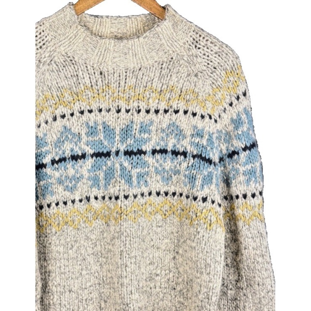 Timberland Limited Collection Vintage‎ Handknit Wool Sweater XL Snowflake